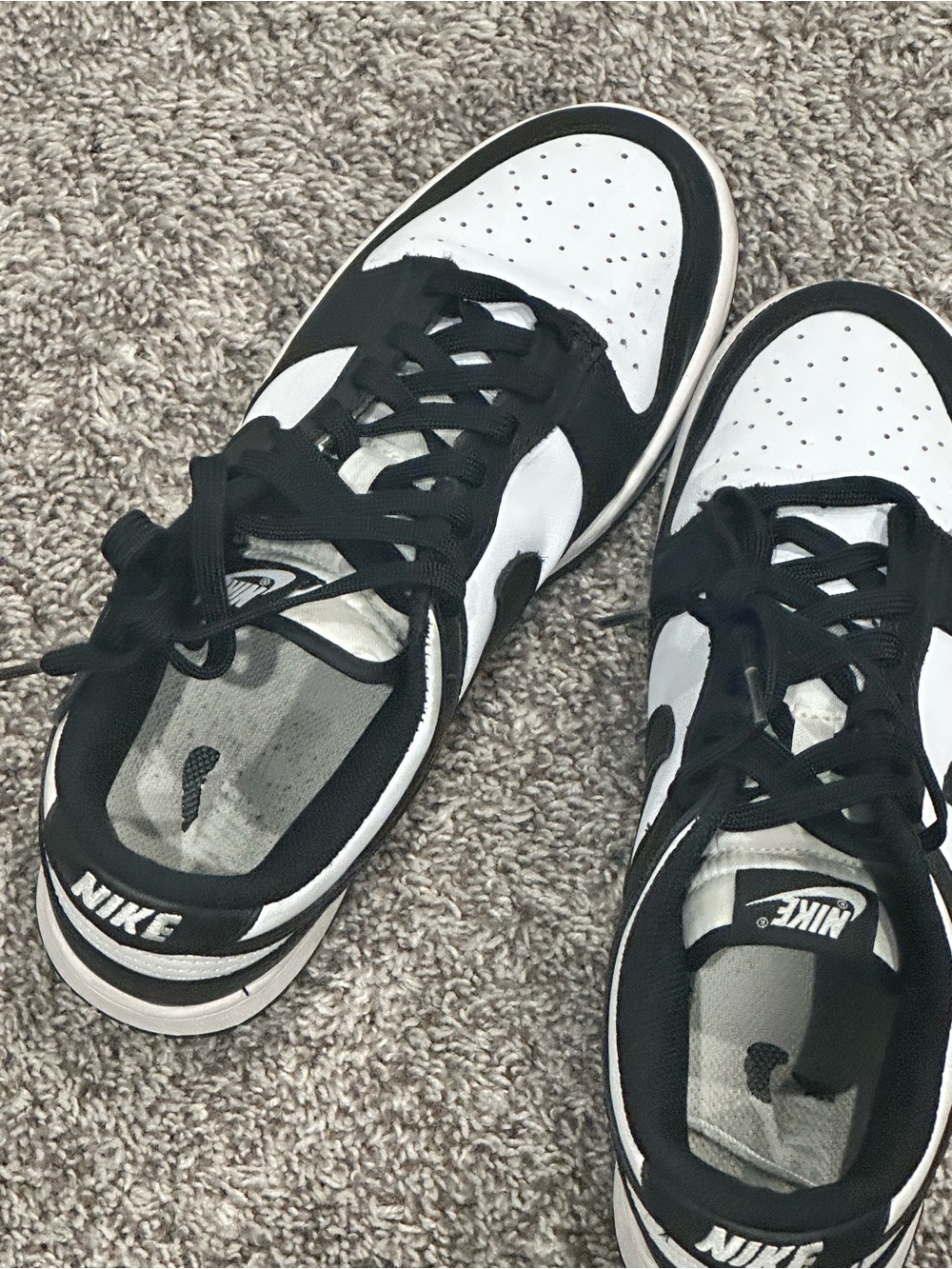 Nike Black and White Low-Top Skate Sneakers